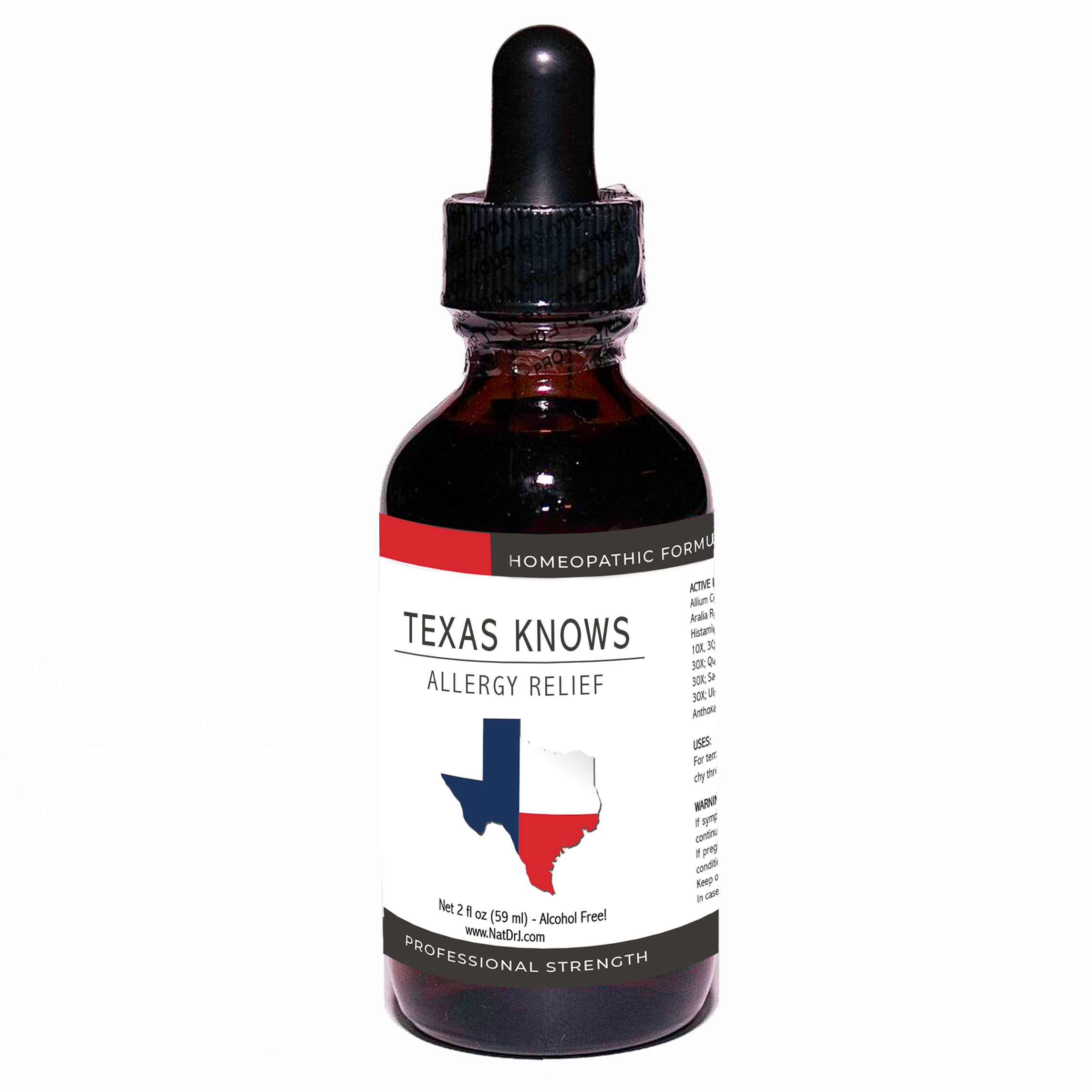 Texas Knows Natural Allergy Relief Liquid Drops For Adults - NatdrJ